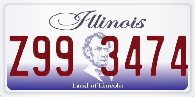 IL license plate Z993474