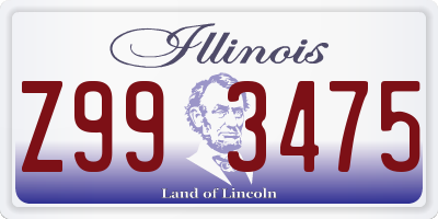 IL license plate Z993475