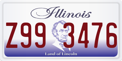 IL license plate Z993476
