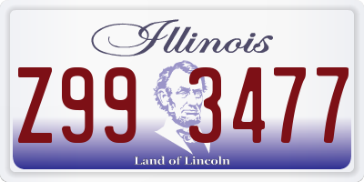 IL license plate Z993477