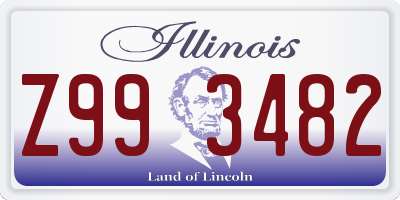 IL license plate Z993482