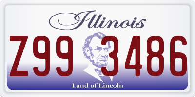 IL license plate Z993486