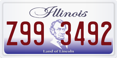 IL license plate Z993492