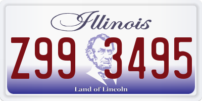 IL license plate Z993495