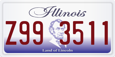 IL license plate Z993511