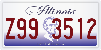IL license plate Z993512