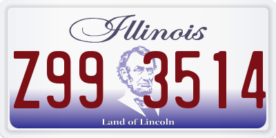 IL license plate Z993514