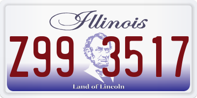 IL license plate Z993517