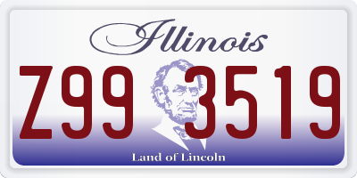 IL license plate Z993519