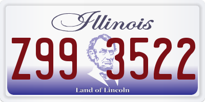 IL license plate Z993522