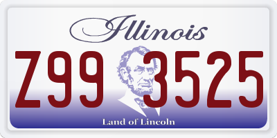 IL license plate Z993525