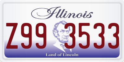 IL license plate Z993533