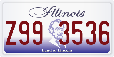 IL license plate Z993536