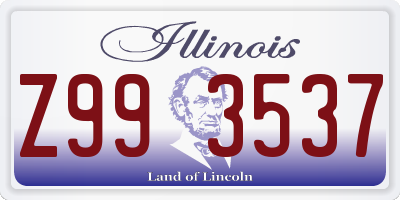 IL license plate Z993537