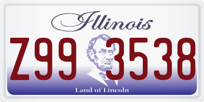 IL license plate Z993538