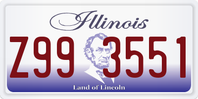 IL license plate Z993551