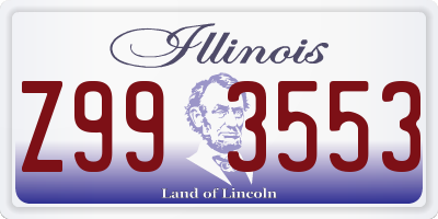 IL license plate Z993553