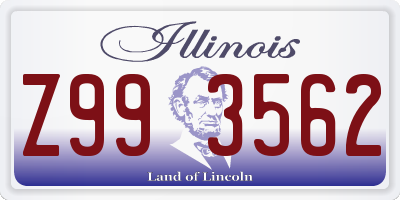 IL license plate Z993562