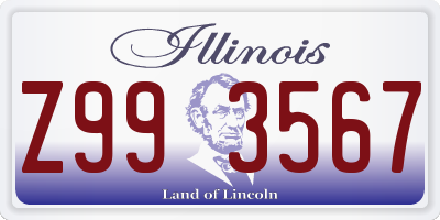 IL license plate Z993567