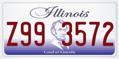 IL license plate Z993572