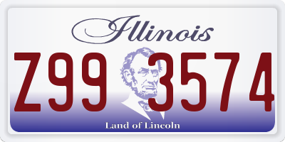 IL license plate Z993574