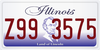 IL license plate Z993575