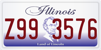 IL license plate Z993576