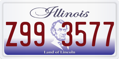 IL license plate Z993577