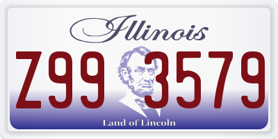 IL license plate Z993579