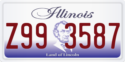 IL license plate Z993587