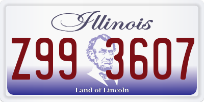 IL license plate Z993607