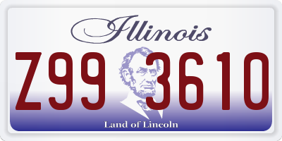 IL license plate Z993610