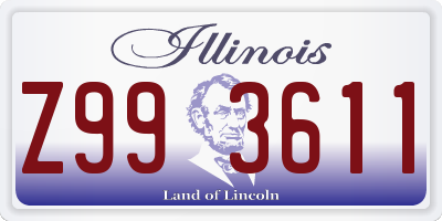 IL license plate Z993611