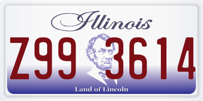 IL license plate Z993614