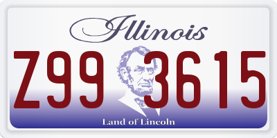 IL license plate Z993615
