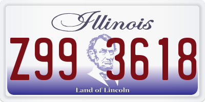 IL license plate Z993618