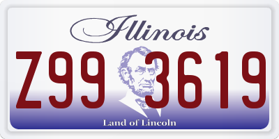 IL license plate Z993619