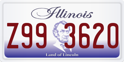 IL license plate Z993620