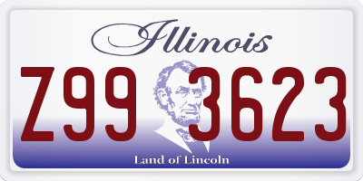 IL license plate Z993623