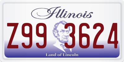 IL license plate Z993624