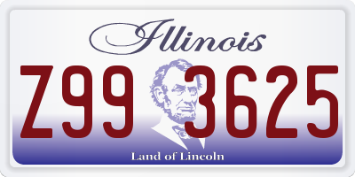 IL license plate Z993625