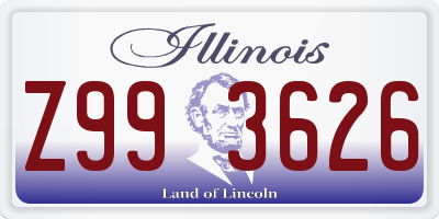 IL license plate Z993626