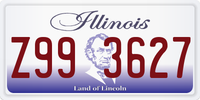 IL license plate Z993627