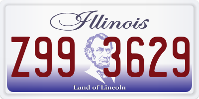 IL license plate Z993629