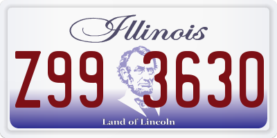 IL license plate Z993630