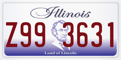 IL license plate Z993631