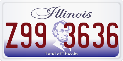 IL license plate Z993636