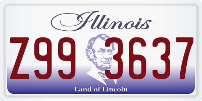 IL license plate Z993637