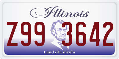 IL license plate Z993642