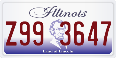 IL license plate Z993647